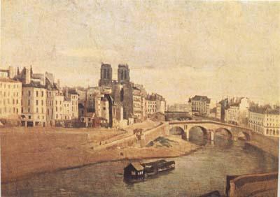 Jean Baptiste Camille  Corot Notre-Dame et le quai des Orfevres (mk11) oil painting image